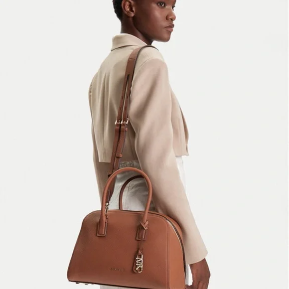 Michael Kors Ashton Medium Black Satchel Leather with Gold Hardware - Picture 10 of 14